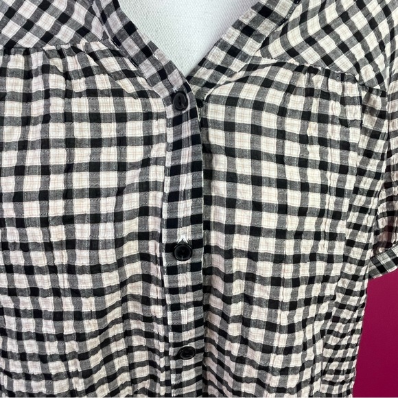 NWT Black Plaid Buttoned Shirt - The Nines by Hatch - Picture 5 of 10